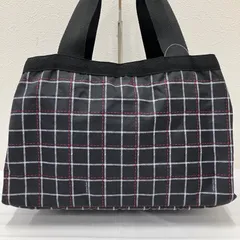 775　LeSportsac　レスポートサック　モリー　トートバッグ　ハンドバッグ　ブラック　黒　レディース　チェック柄　シンプル　カジュアル　軽量