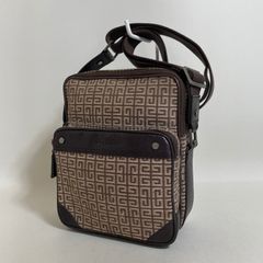 67B70｜美品｜ジバンシィ ショルダーバッグ ダークブラウン 4Gロゴ総柄