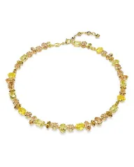 スワロフスキー レディース アクセサリー ネックレス・チョーカー・ペンダントトップ レース Swarovski Gema Mixed Cut Crystal Tennis Necklace 1412155 YellowGold イエロー