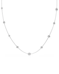 スワロフスキー レディース アクセサリー ネックレス・チョーカー・ペンダントトップ レース Swarovski Una Crystal Angelic Station Long Statement Necklace 31535375 Silver シルバー