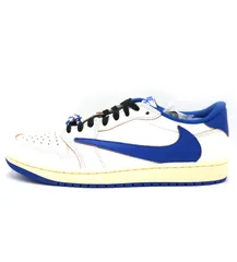 ナイキ × トラヴィス スコット × フラグメント 【 AIR JORDAN 1 LOW OG Sail Military Blue DM7866 104 】 エア ジョーダン 1 ロー セイル ミリタリー ブルー スニーカー　f30101