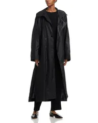 イッセイミヤケ レディース アウター コート Tシャツ Issey Miyake Aerial Steel Trench Coat Black ブラックのサムネイル