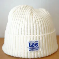 Lee　TRADE MARK　男女兼用　編み込みニット　クリーム色　サイズ５６cm〜５８cm　キャップ　帽子　UNION　[[2.2.]]のサムネイル