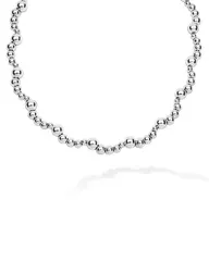 ラゴス レディース アクセサリー ネックレス・チョーカー・ペンダントトップ レース LAGOS Sterling Silver Caviar Bubbly Scalloped Beaded Collar Necklace 18 Silver シルバー