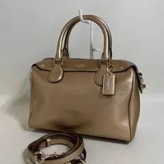 2603-44｜コーチ 2WAYハンドバッグ レザー ゴールド