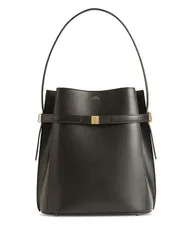 トーテム レディース バッグ ハンドバッグ レザー TOTEME Belted Smooth Leather Bucket Bag Dark Brown ブラウン