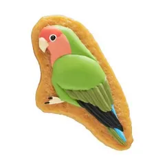 【コザクラインコ】アートユニブテクニカラー 鳥のアイシングクッキー フィギュアマグネット2