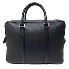 PRADA プラダ ブリーフケース ビジネスバッグ ハンドバッグ レザー ネイビー 三角ロゴ