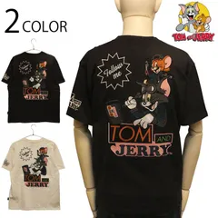 NEVERMIND × TOM and JERRY 整備士 × トム アンド ジェリー 刺繍 天竺 半袖 Tシャツ （ TJN-2623 ）  TOM＆JERRY 半袖 Tシャツ カットソー アメカジ カジュアル 整備士 トム ジェリー 刺繍 送料無料のサムネイル