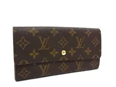 LOUIS VUITTON ルイヴィトン 長財布 モノグラム ポシェット ポルトモネクレディ M61723 ブラウン PVC レザー ユニセックス ゴールド金具