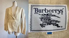 【麻100％】Burberry バーバリー ジャケット ベージュカラーSFX_D0312-F005