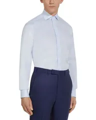 ゼニア メンズ トップス シャツ ZEGNA Centoventimila Button Front Shirt Light BlueWhite ホワイトのサムネイル