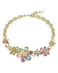 スワロフスキー レディース アクセサリー ネックレス・チョーカー・ペンダントトップ レース Swarovski Idyllia Mixed Cut Multicolor Crystal Flower Statement Necklace 1487516875
