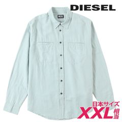 DIESEL オーバルDロゴ 刺繍 コットン ボタン ワークシャツ - メルカリ