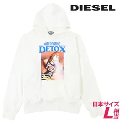 新品・未使用 ディーゼル DIESEL [Lサイズ相当] スウェットパーカー メンズ デジタルプリント コットン ルーズフィット 長袖 S-MACSOUT-HOOD