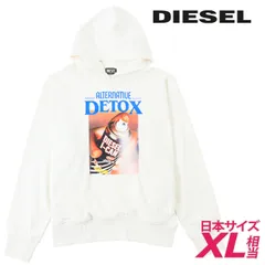 新品・未使用 ディーゼル DIESEL [XLサイズ相当] スウェットパーカー メンズ デジタルプリント コットン ルーズフィット 長袖 S-MACSOUT-HOOD