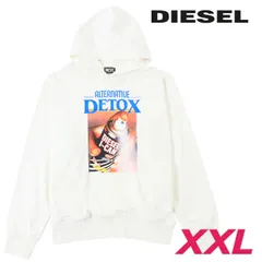 新品・未使用 ディーゼル DIESEL [XXLサイズ] スウェットパーカー メンズ デジタルプリント コットン ルーズフィット 長袖 S-MACSOUT-HOOD