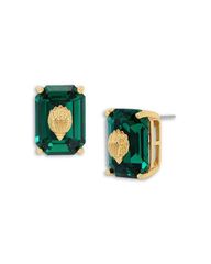 SWAROVSKI stilla グリーン × ゴールドピアス エメラルドカット - メルカリ