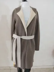 AKRIS アークス カシミア100 リバーシブル ベルト付き コートジャケット