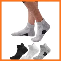 【新品】 [パンツ道場] スポーツソックス くるぶし 厚手 クッション グリップ 3足組 メンズ (3色セット) 1