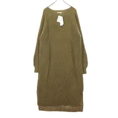 未使用 GLOBAL WORK グローバルワーク 長袖 ニット ロングワンピース M ブラウン レディース 古着