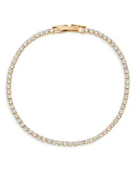エティカ レディース アクセサリー ブレスレット・バングル・アンクレット ミニ Ettika Minimalist Crystal Tennis Bracelet in 18K Gold Platedのサムネイル