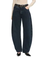 フレーム レディース ボトムス デニムパンツ ジーンズ FRAME The Bubble High Rise Barrel Leg Jeans in Dorado Dorado
