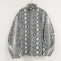 ◎MACKINTOSH × HYKE　マッキントッシュ × ハイク　ジャケット　ブルゾン　ゴム引き　パイソン柄　コットン　グレー　スコットランド製　レディース　1　b00700のサムネイル