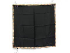 BURBERRY バーバリー スカーフ ポケットチーフ ZHG02 129 09 ブラック マルチカラー シルク100% レディース ノバチェック ハンカチーフ 超美品