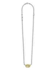 ラゴス レディース アクセサリー ネックレス・チョーカー・ペンダントトップ レース LAGOS 18K Yellow Gold Sterling Silver Signature Caviar Interlocking Pendant Necklace 161