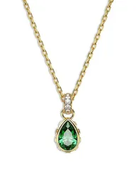 スワロフスキー レディース アクセサリー ネックレス・チョーカー・ペンダントトップ レース Swarovski Chroma Green Pear Cut Pendant Necklace Tone 15165 GreenGold グリーン