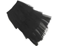 ZARA ザラ チュール ロング ティアード スカート sizeL/黒 ■◇ レディース