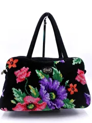 FEILER フェイラー 刺 ハンド バッグ 黒 ■■ レディース