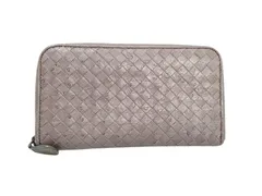 BOTTEGA VENETA ボッテガヴェネタ 財布 イントレチャート 114076 ブラウン系 オーストリッチ ユニセックス ラウンドファスナー 長財布