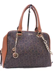 Calvin Klein カルバンクライン レザー 2WAY ショルダー ハンド バッグ ブラウン ■■ レディース