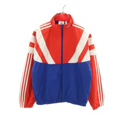 adidas アディダス トレフォイルロゴ ナイロンジャケット S レッド系 裏メッシュ メンズ 古着