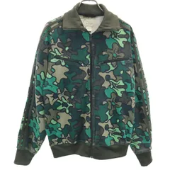 adidas Originals アディダスオリジナルス カモフラ柄 セーフティ トラックジャケット S/M グリーン系 ジャージ メンズ 古着