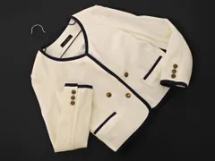 SCOT CLUB スコットクラブ パイピング ノーカラー ジャケット size9/オフホワイト ■◇ レディースのサムネイル