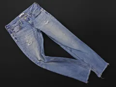 RED CARD レッドカード ダメージ加工 カットアウト デニムパンツ size25/青 ■■ レディース
