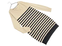 BALLSEY ボールジー トゥモローランド ボーダー チュニック ニット ワンピース size38/濃紺ｘベージュ ■◇ レディースのサムネイル
