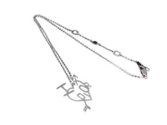 DIOR ディオール ネックレス シルバー メタル レディース ハート アロー 美品