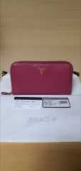プラダ サフィアーノ 長財布/財布 ピンク 正規品 A級 (保証書O)