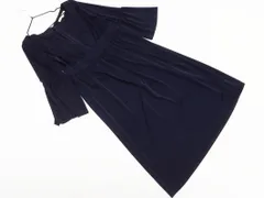 NATURAL BEAUTY ナチュラルビューティー フレアスリーブ Vネック Iライン ワンピース size36/紺 ■◇ レディースのサムネイル