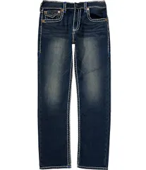 トゥルーレリジョン メンズ ボトムス デニムパンツ 刺繍 ジーンズ True Religion Ricky Horseshoembroidered SuperT Straight Fit 5Pockeのサムネイル