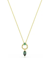 スワロフスキー レディース アクセサリー ネックレス・チョーカー レース Swarovski Mesmera Pear Cut Short Pendant Necklace GoldGreen グリーン