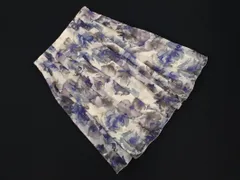 COUP DE CHANCE クードシャンス タック 総柄 花柄 フレア スカート size36/グレー ■◇ レディース
