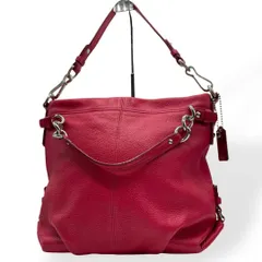 極美品　COACH コーチ　2way ハンドバッグ　ショルダー　レッド　レザー
