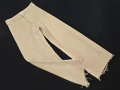 ZARA ザラ カットオフ ワイド デニムパンツ size40/ライトベージュ ■■ レディース