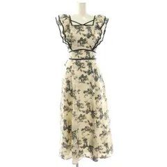 アンミール An MILLE ワンピース ノースリーブ F オフホワイト チャコール ブラック /ES ■ECD001