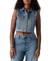 リーバイス レディース アウター ベスト ノースリーブ デニム LevisR Sleeveless Denim Vest Compare Notes デニムのサムネイル
